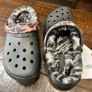 NWT CROCS-CLASSIC LINED ANIMAL PRINT SIZE WOMENS 7